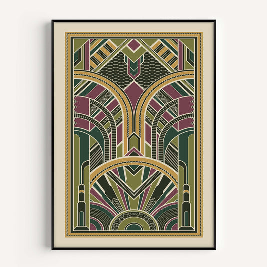 Art Deco Poster in Green