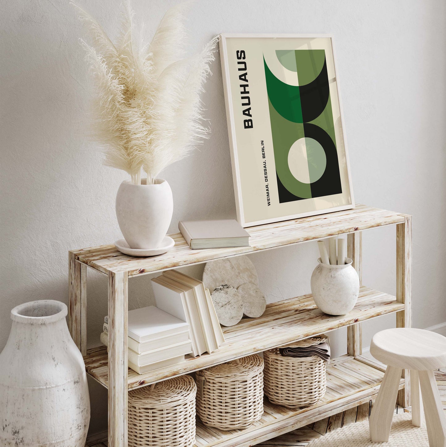 Bauhaus print in green