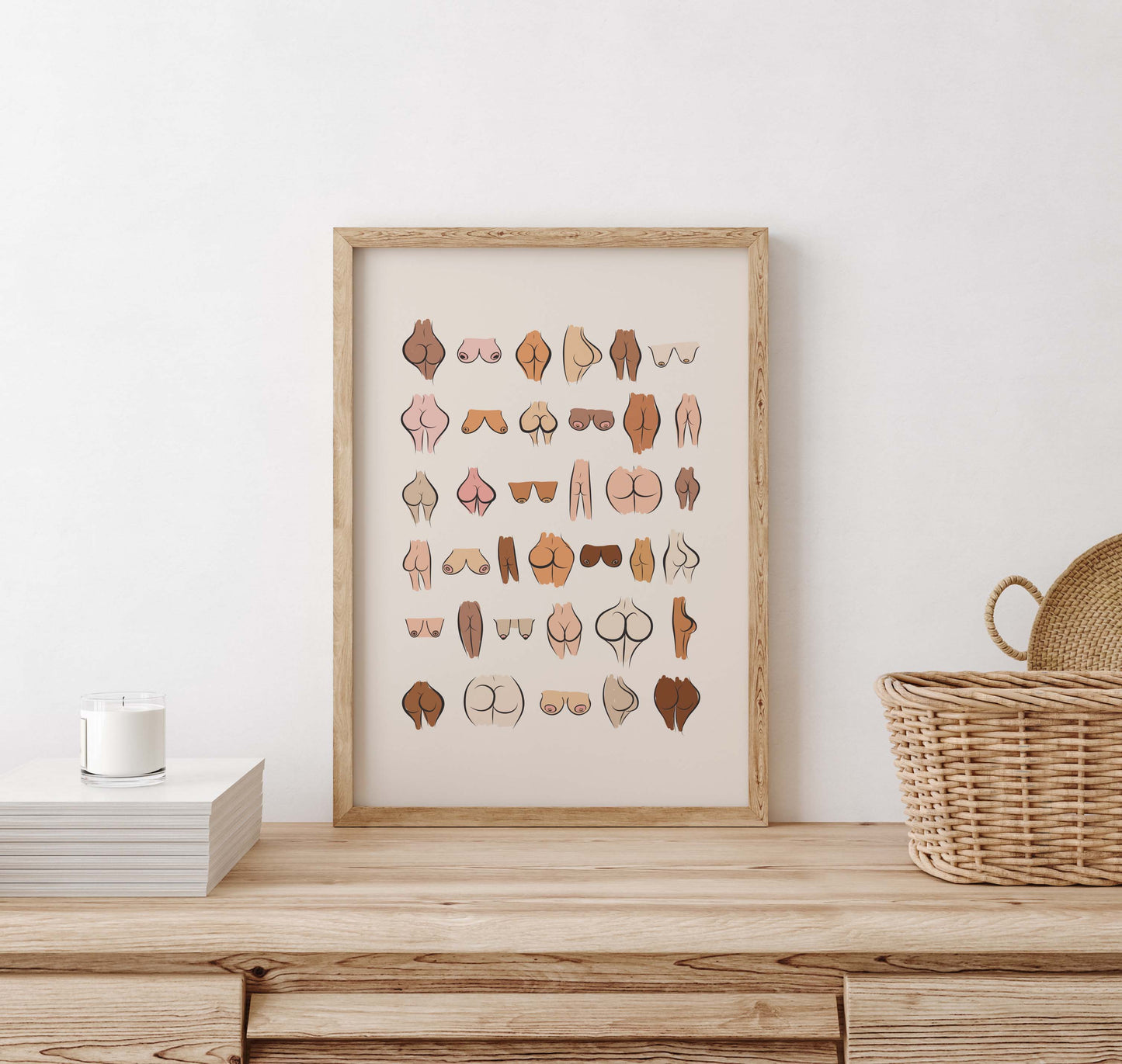 Body positivity wall art print