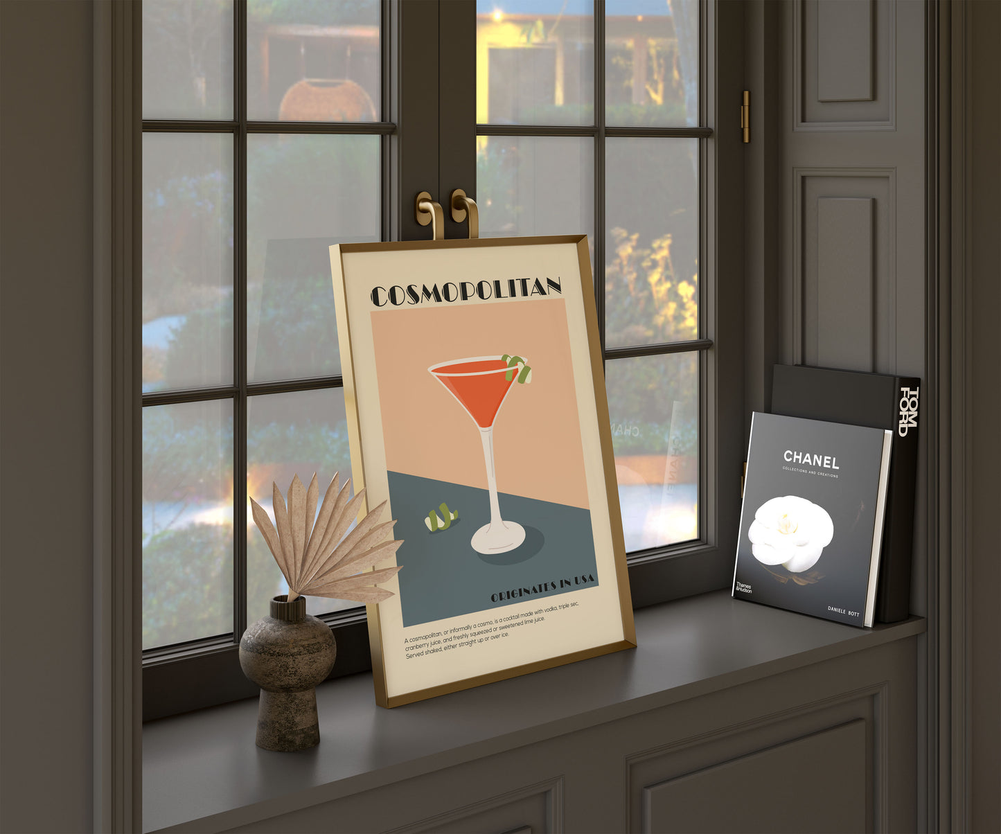 Minimalist cocktail wall art print