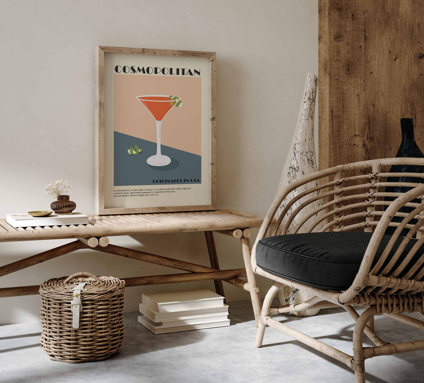 Cosmopolitan cocktail poster