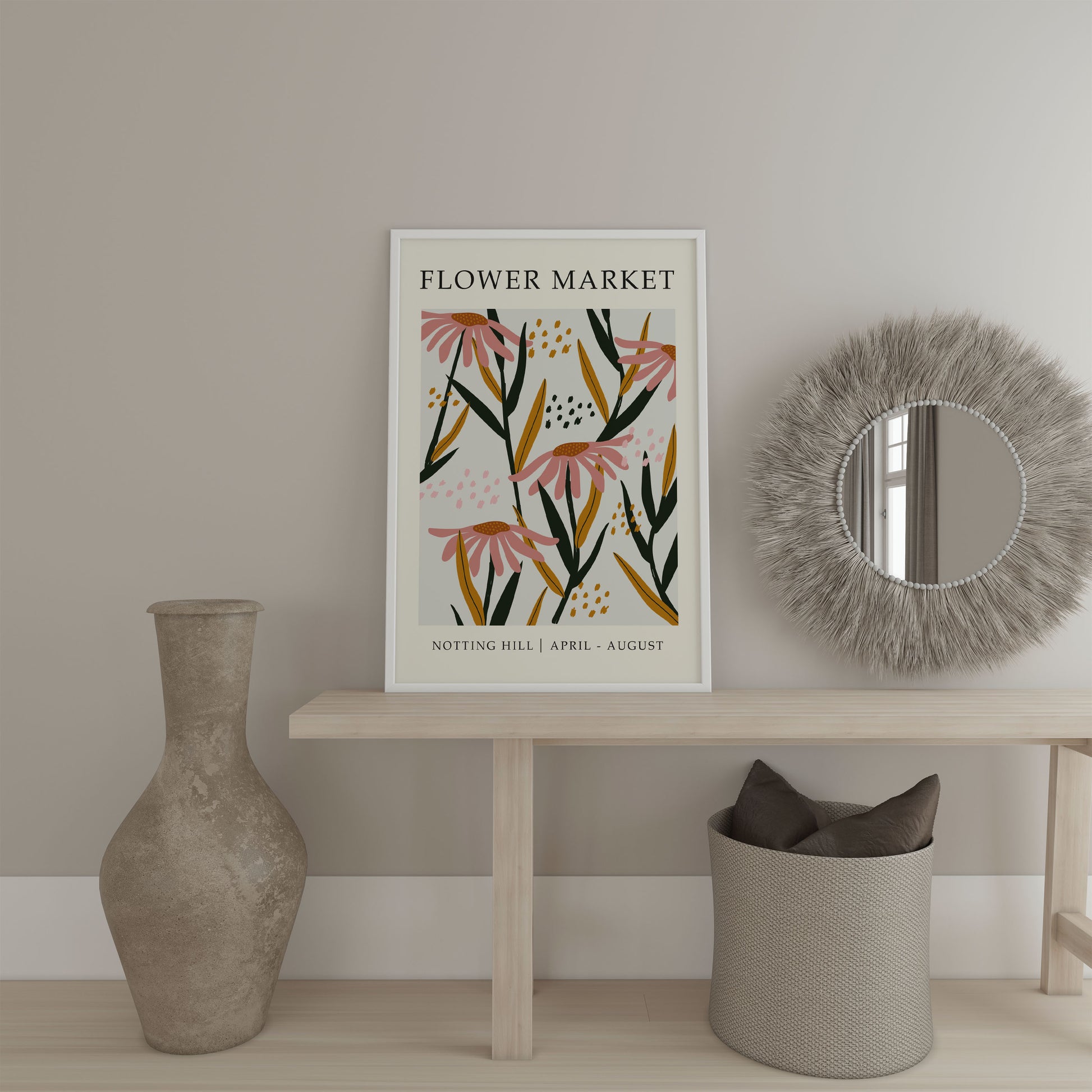 London flower market print, Notting Hill