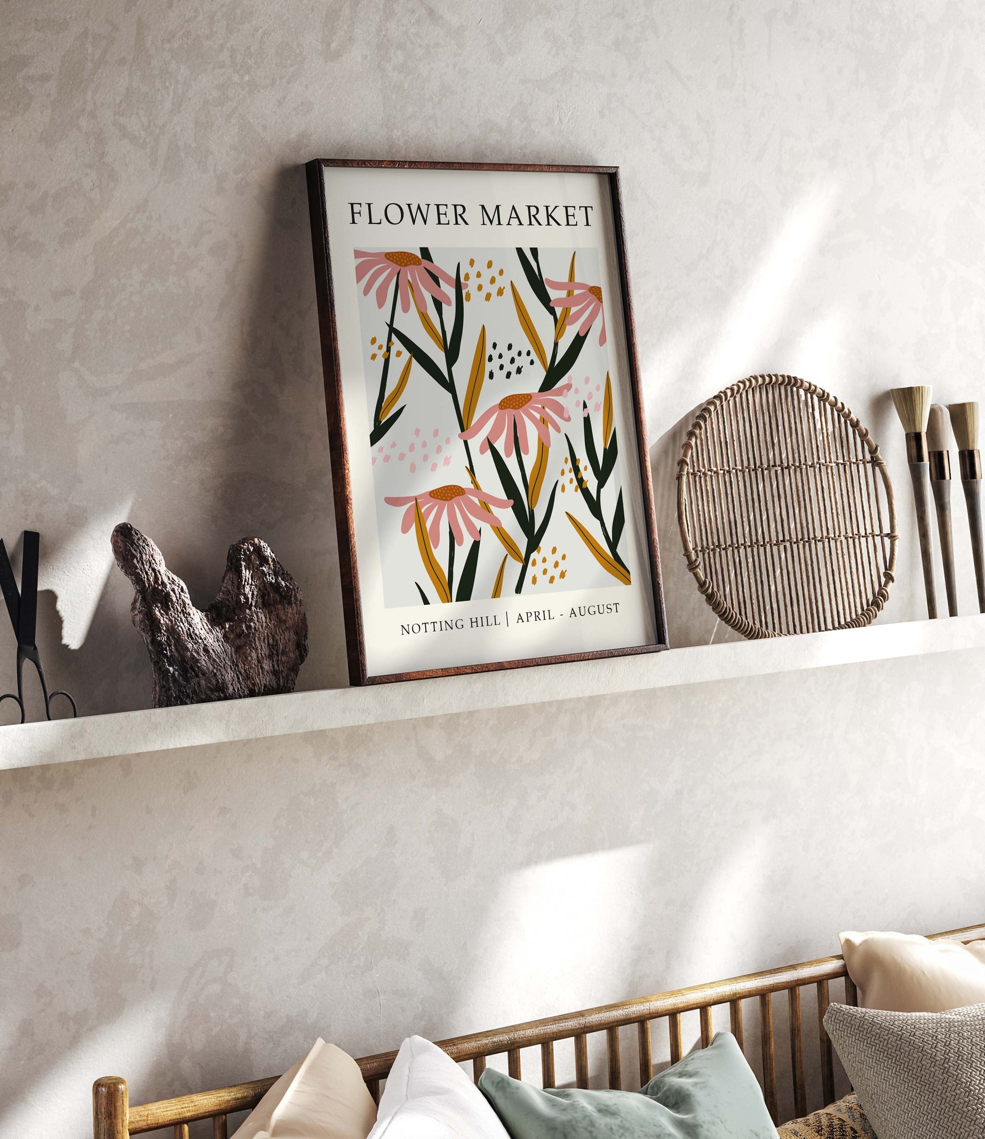 Flower Market wall art print, London