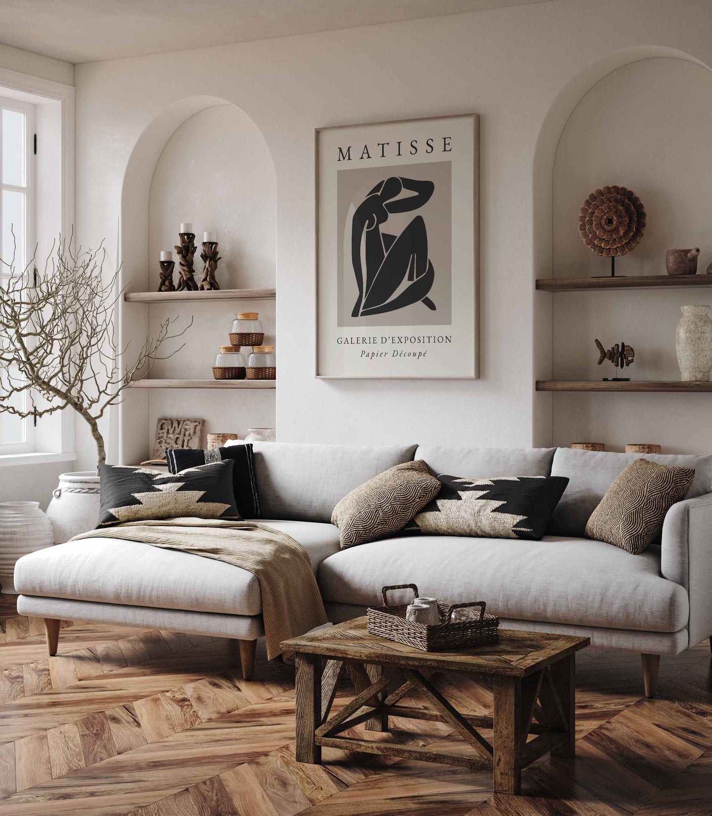 Matisse body poster in black and beige