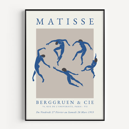 Matisse dancing print in blue