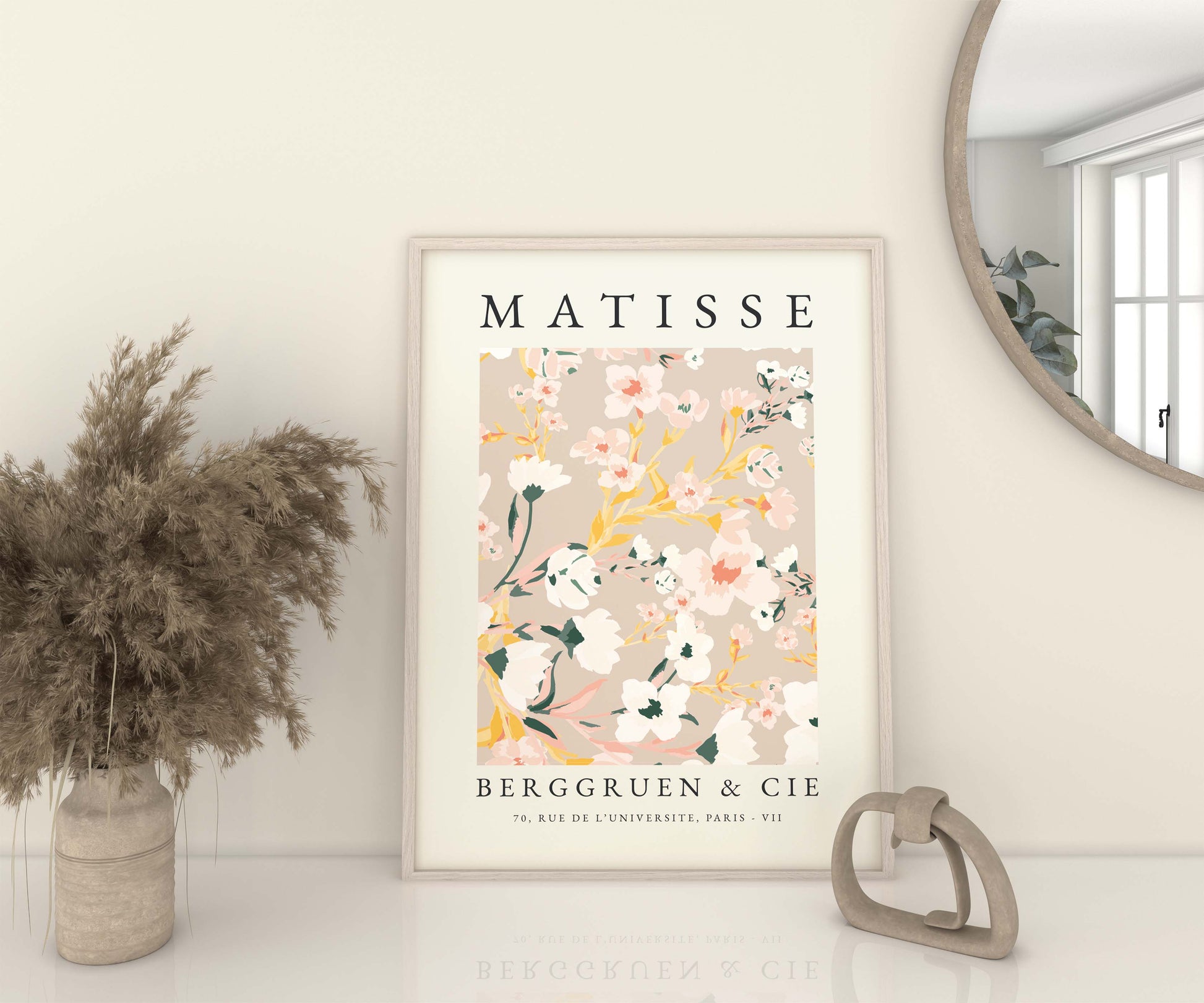 Flower pattern art print inspired by Henri Matisse