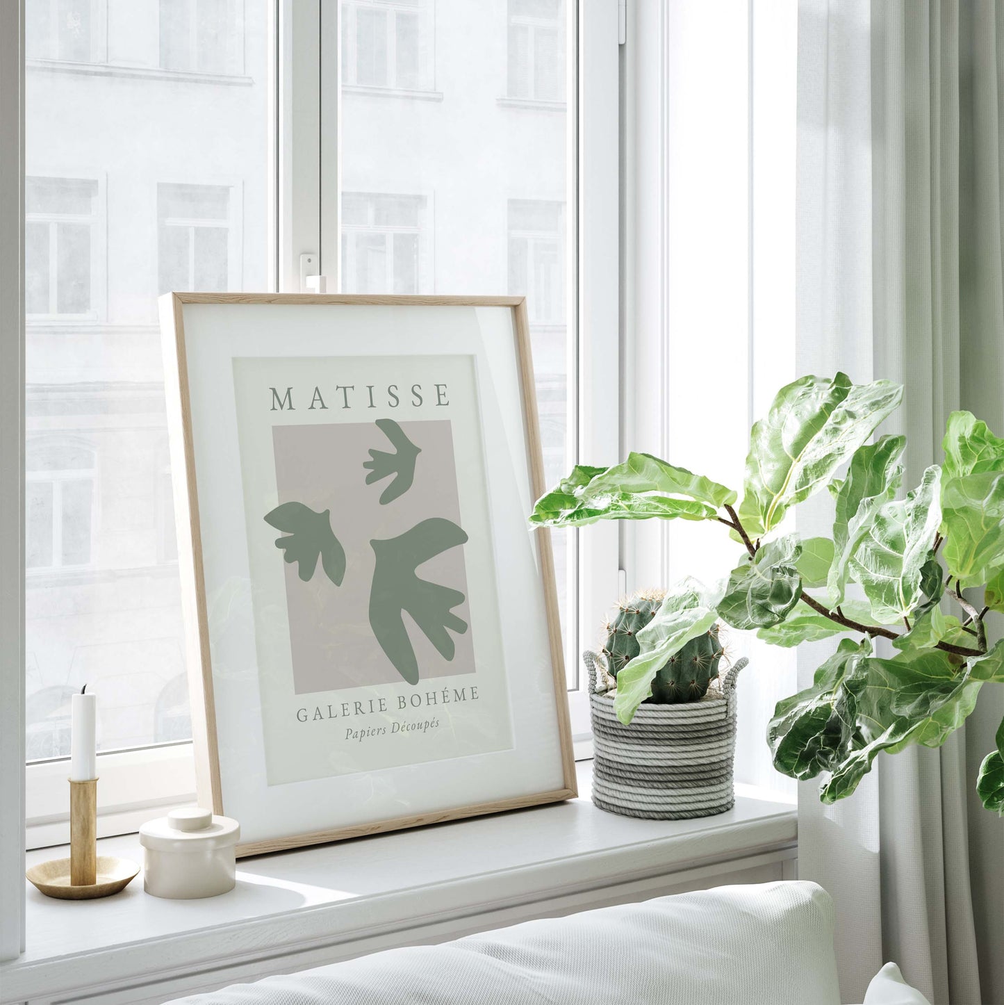 Matisse wall art print in green