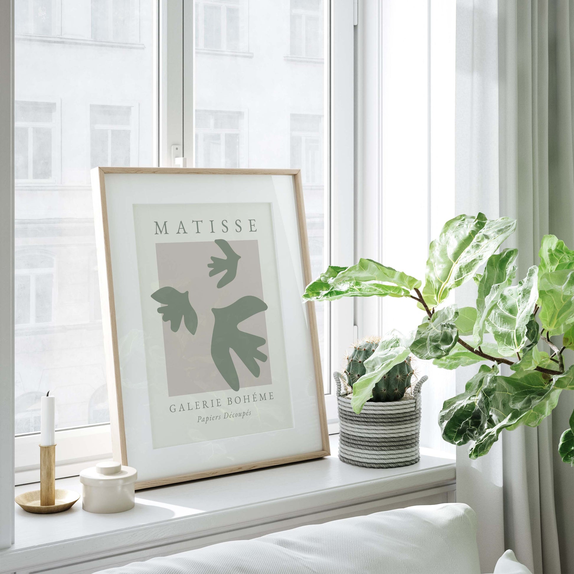 Matisse wall art print in green