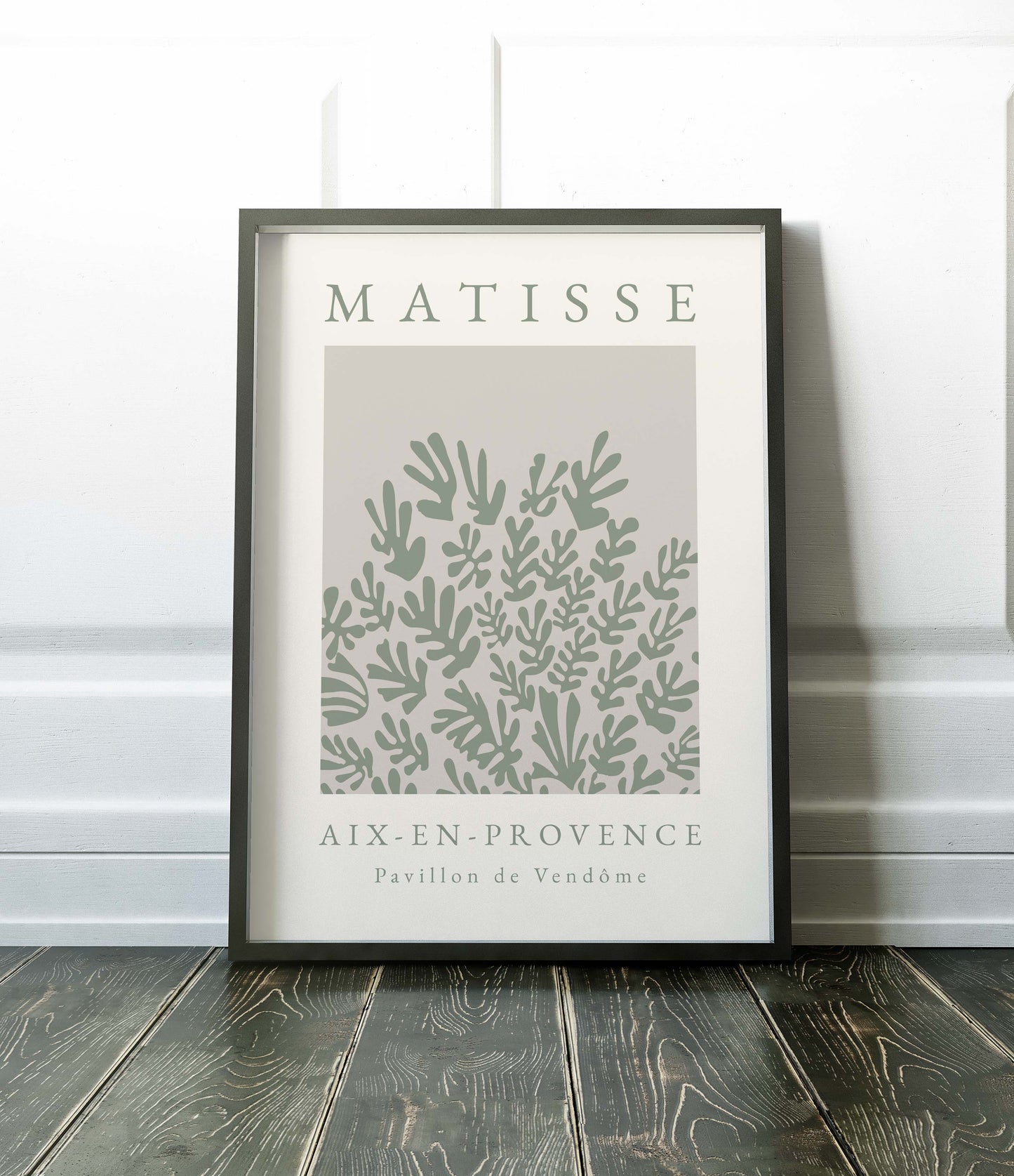 Modern Matisse wall art print in green