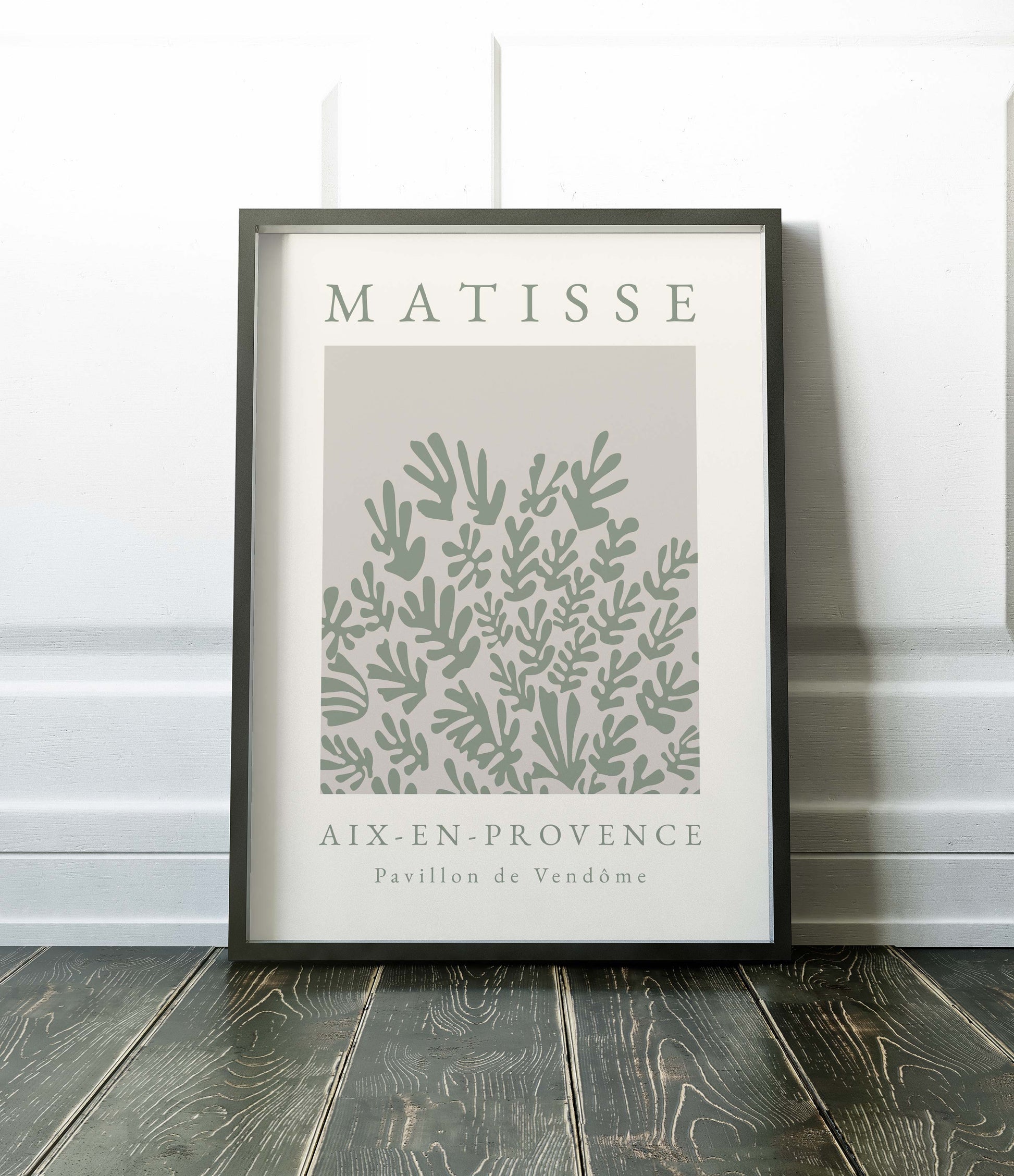 Modern Matisse wall art print in green