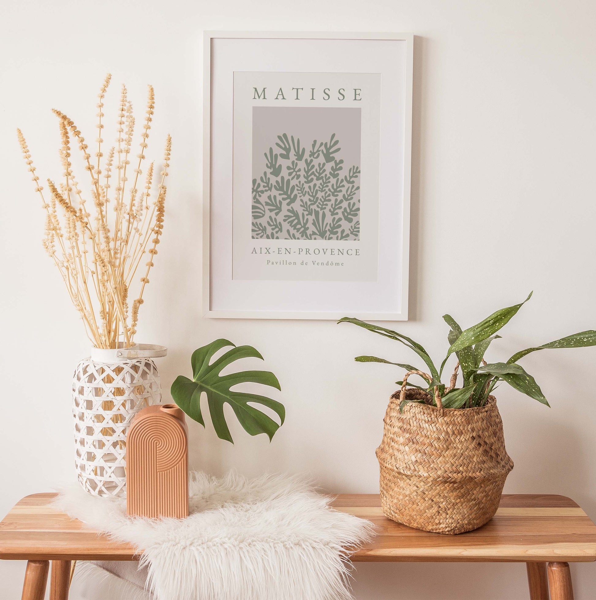 Minimalist Matisse wall art print in green