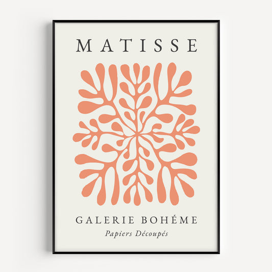 Matisse leaf print in orange