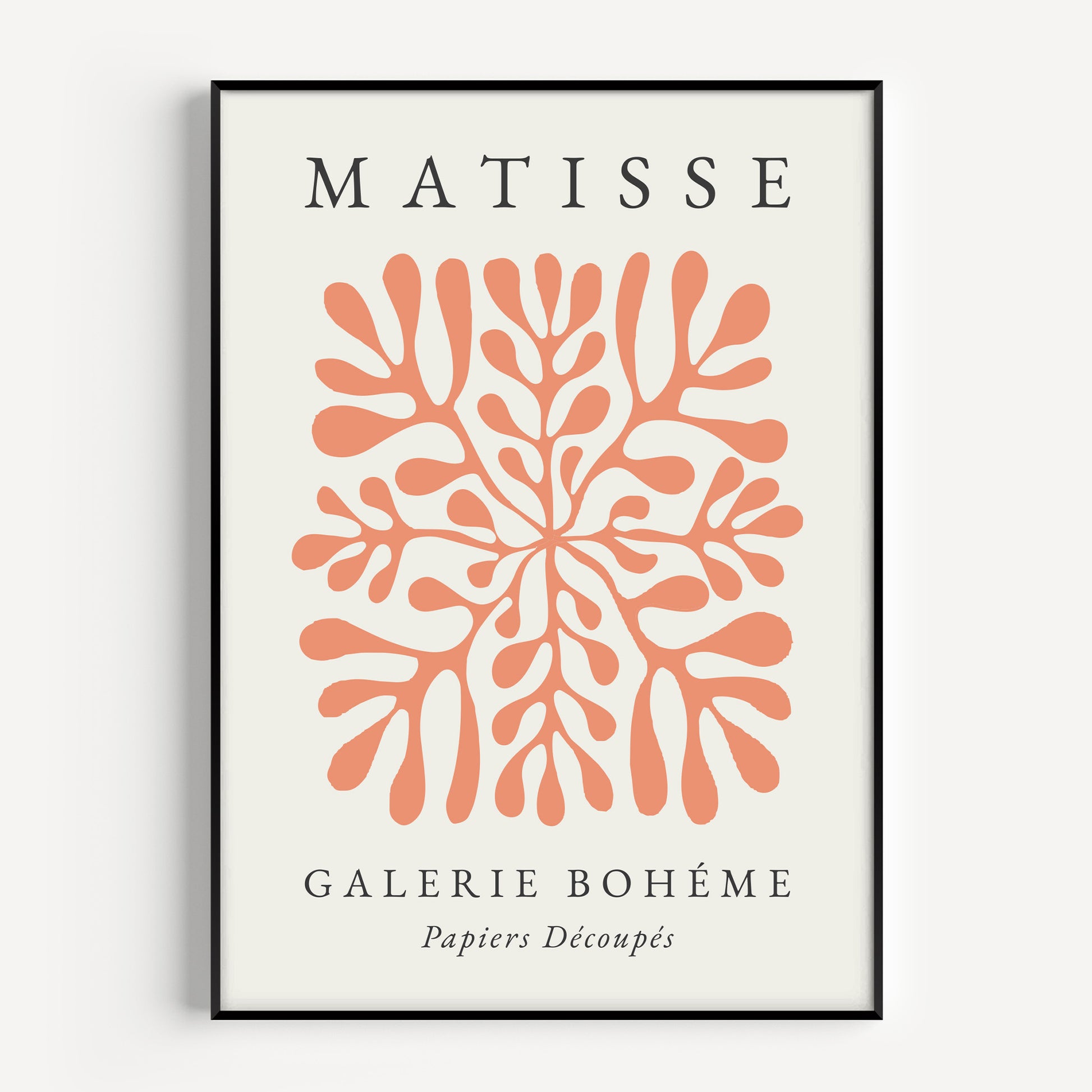 Matisse leaf print in orange