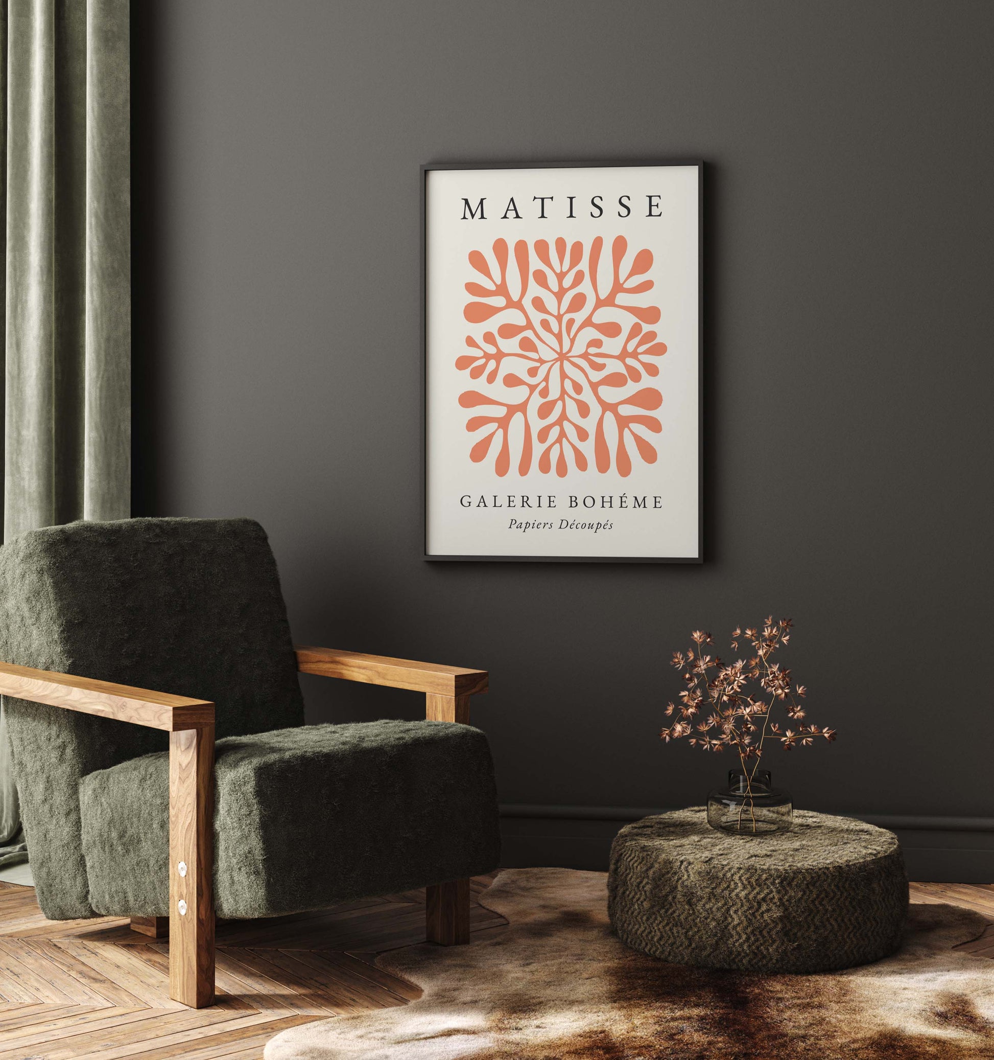 Matisse orange wall art print