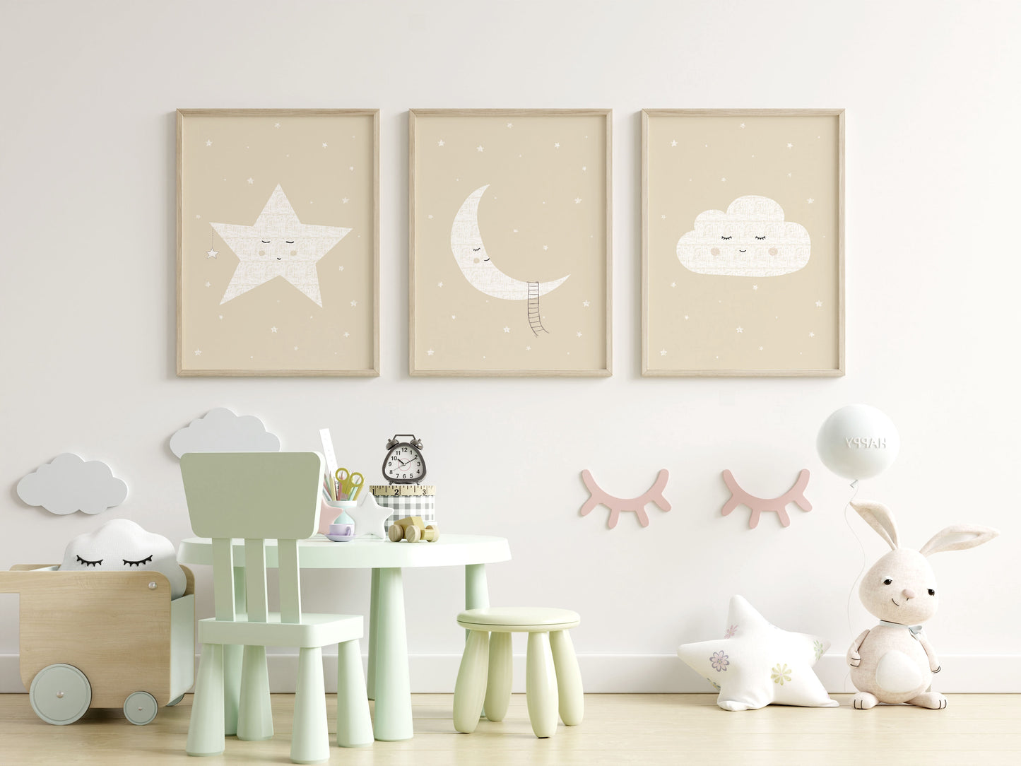 Nursery Wall Art Print Set