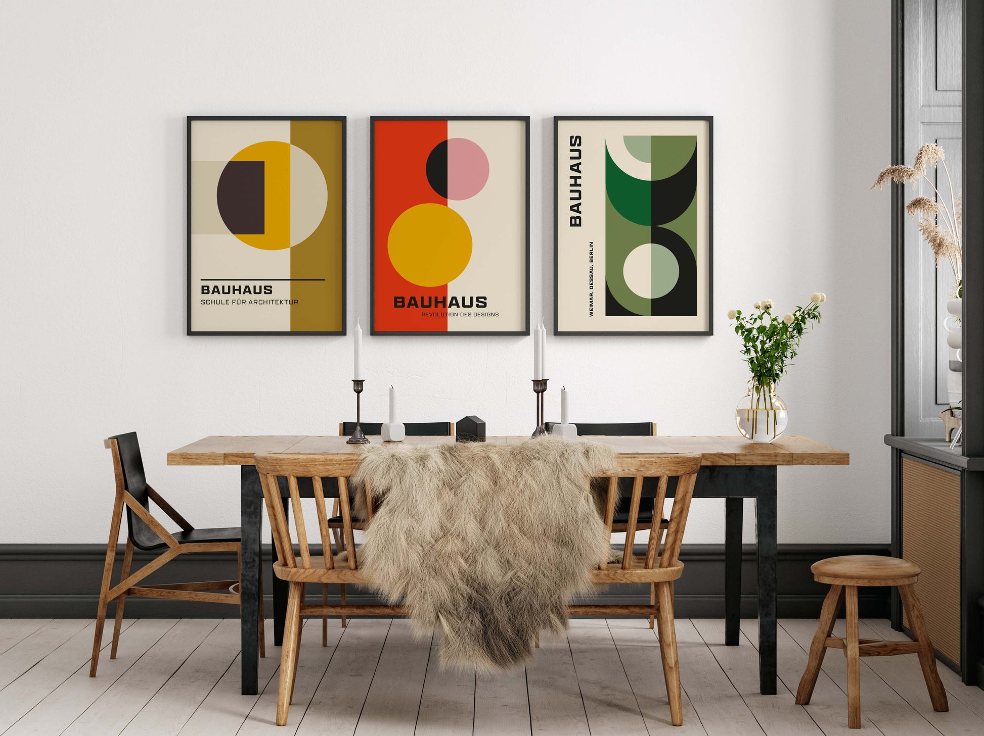 Mid century modern style Bauhaus prints