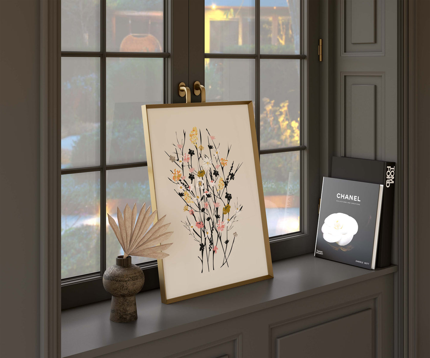 Minimalist wild flowers print