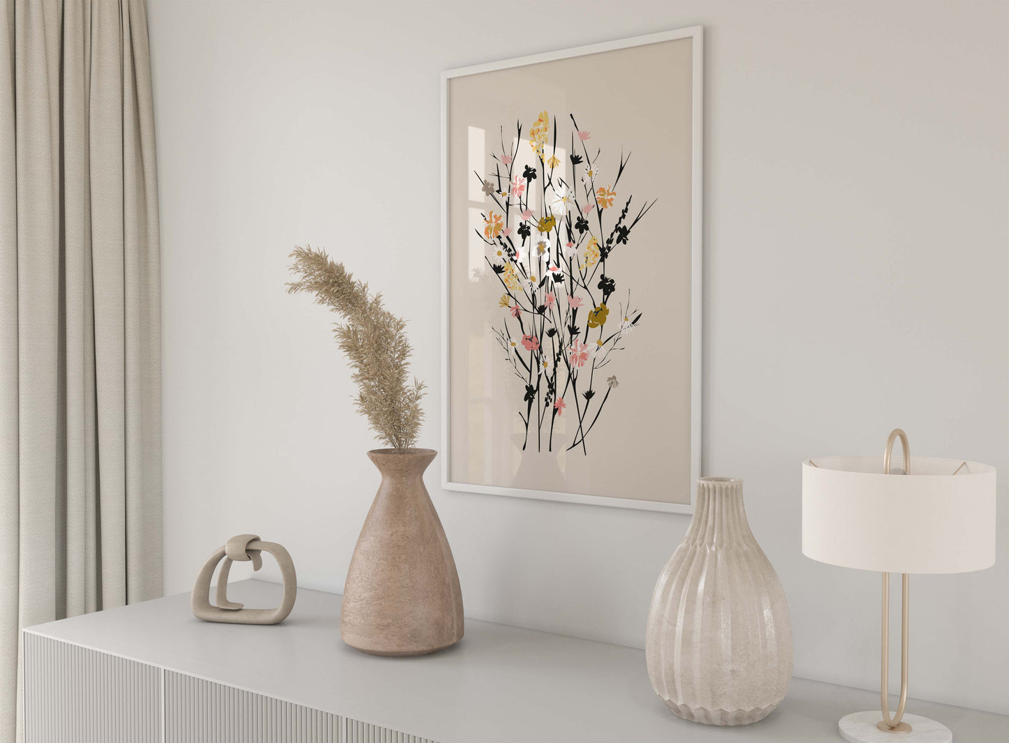 Wild flowers botanical poster