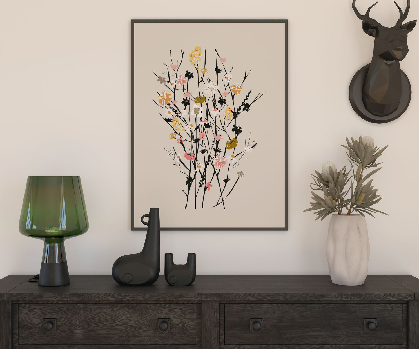 Botanical wild flowers print