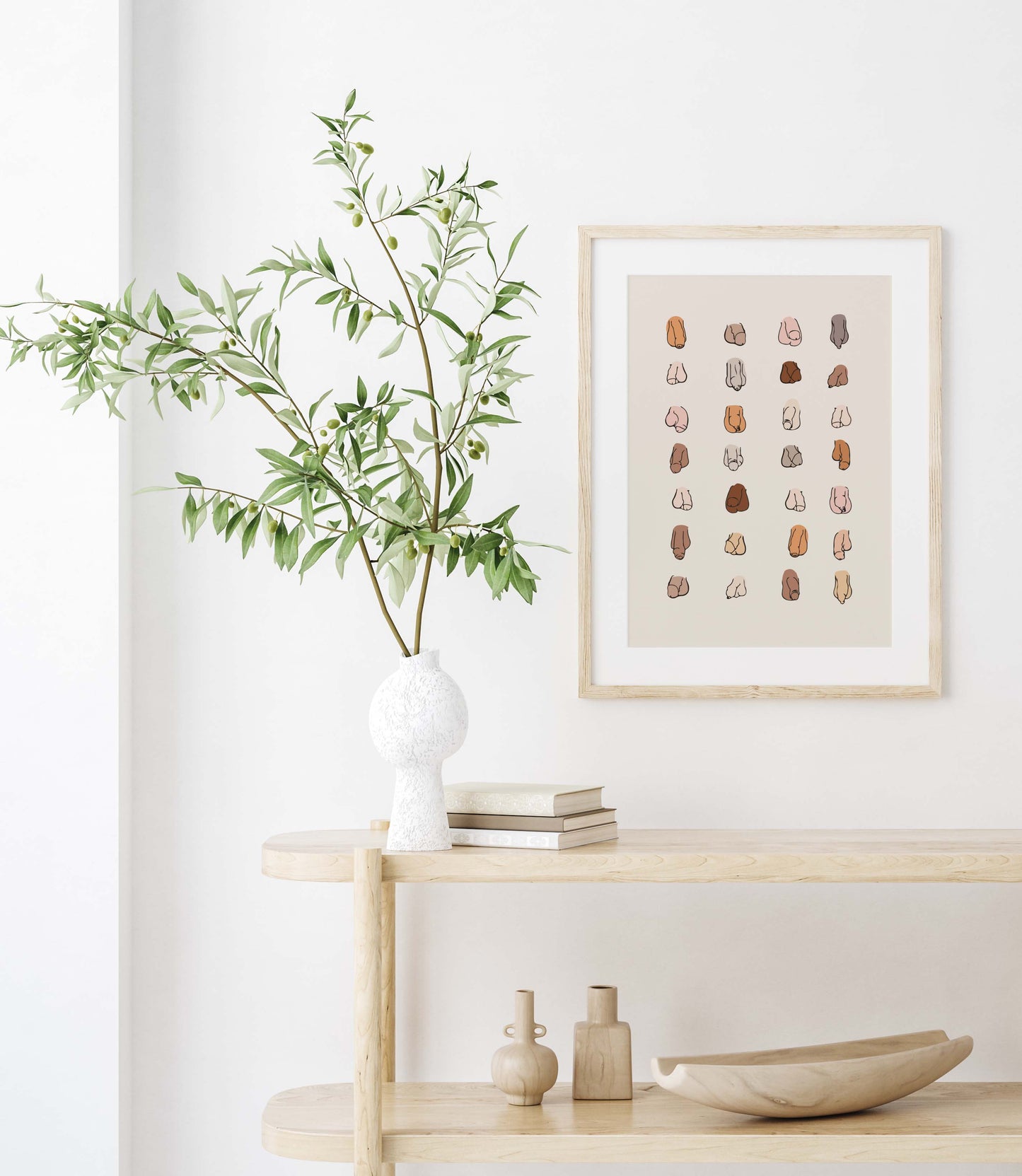 Penis wall art print for bathroom, funny bathroom print