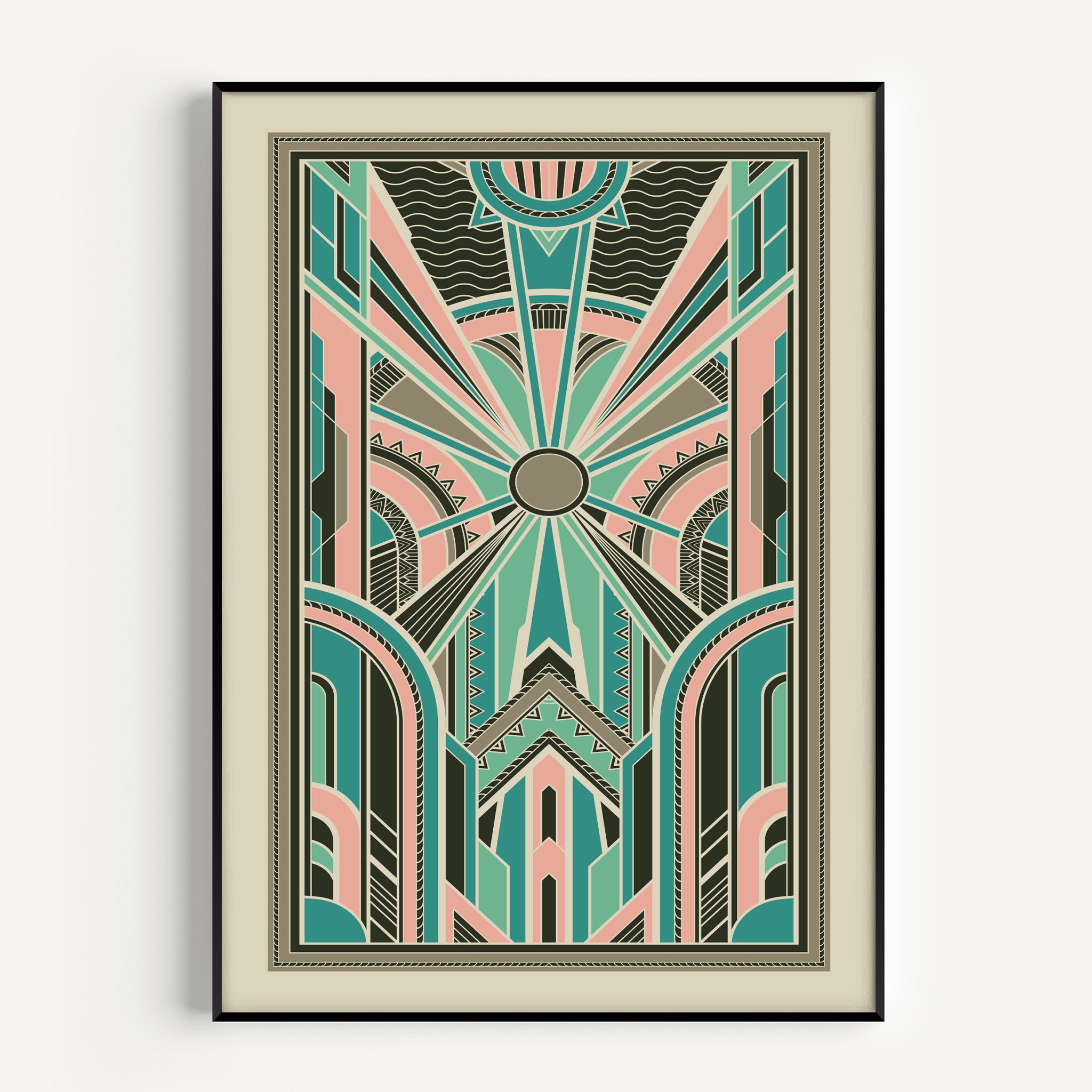Art Deco Pattern Print 1 Pink And Blue ?v=1678980383
