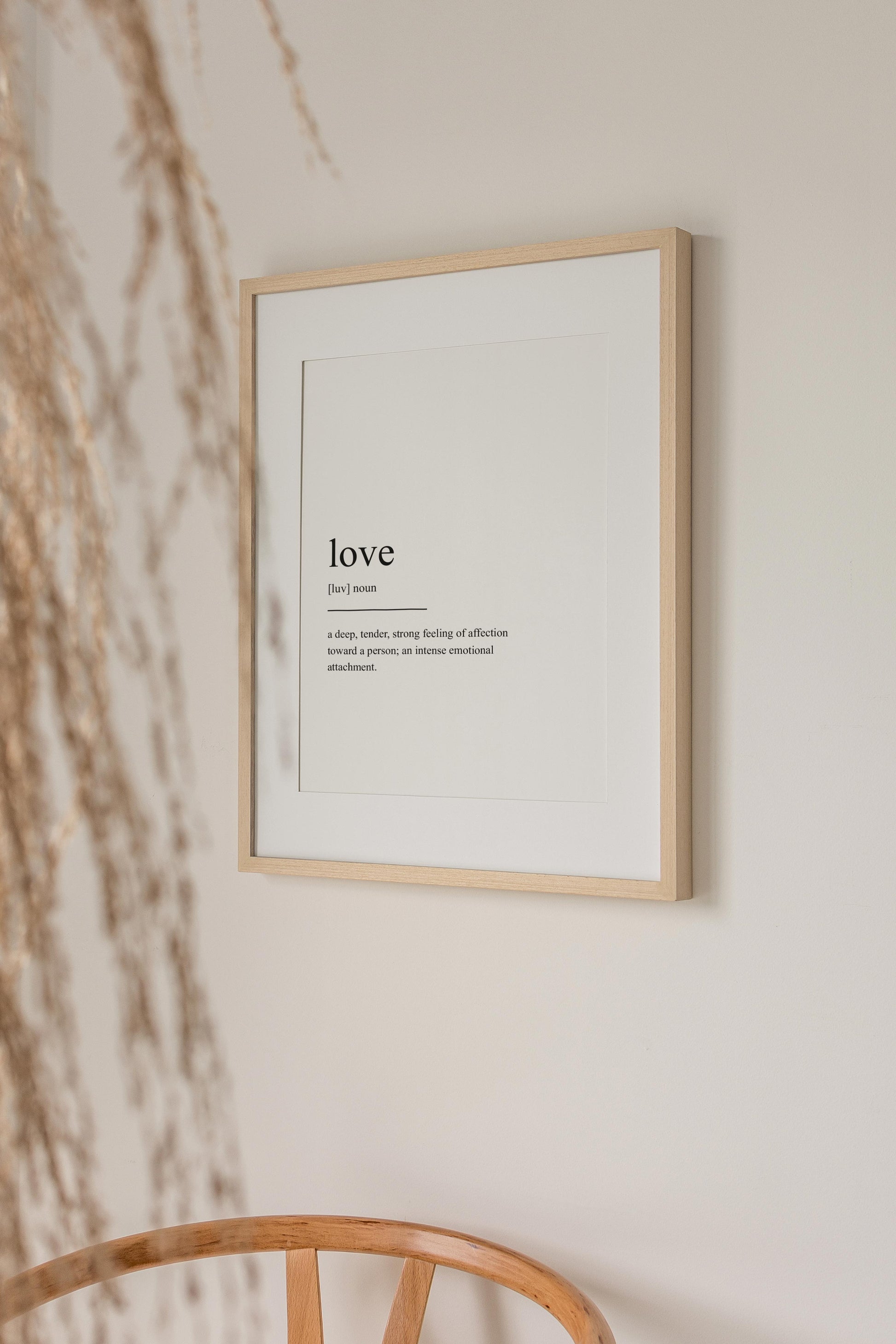 Typography print, love definition wall art