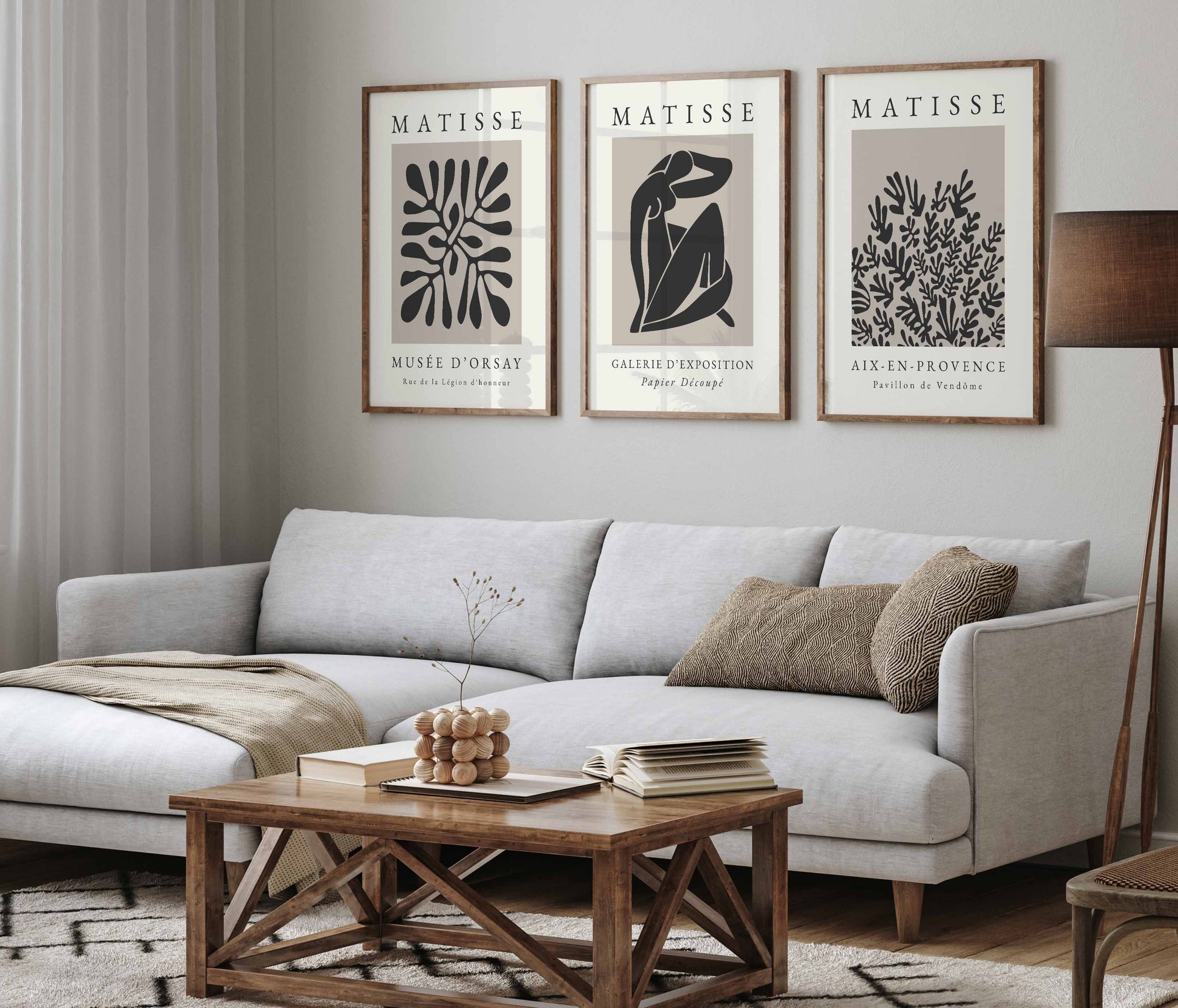 Set of Matisse posters in black and beige