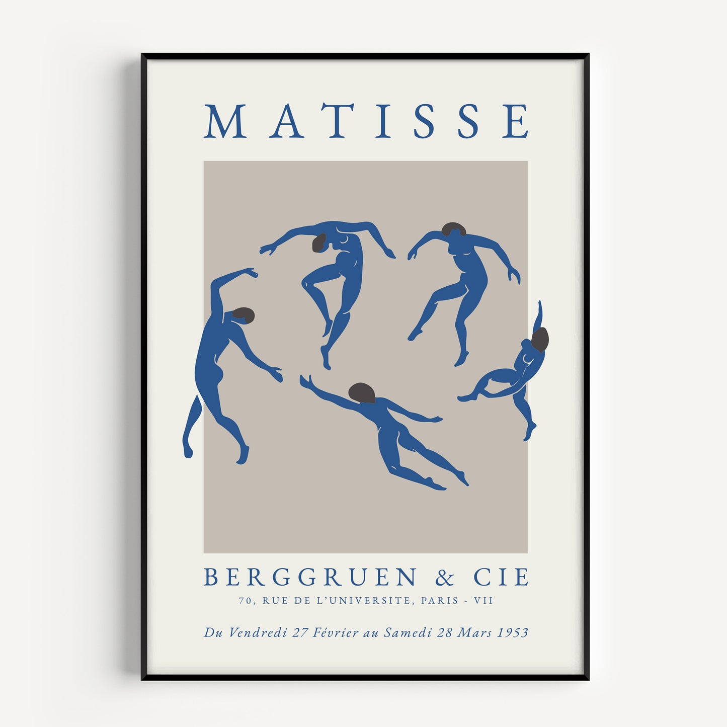 Matisse dancing print in blue