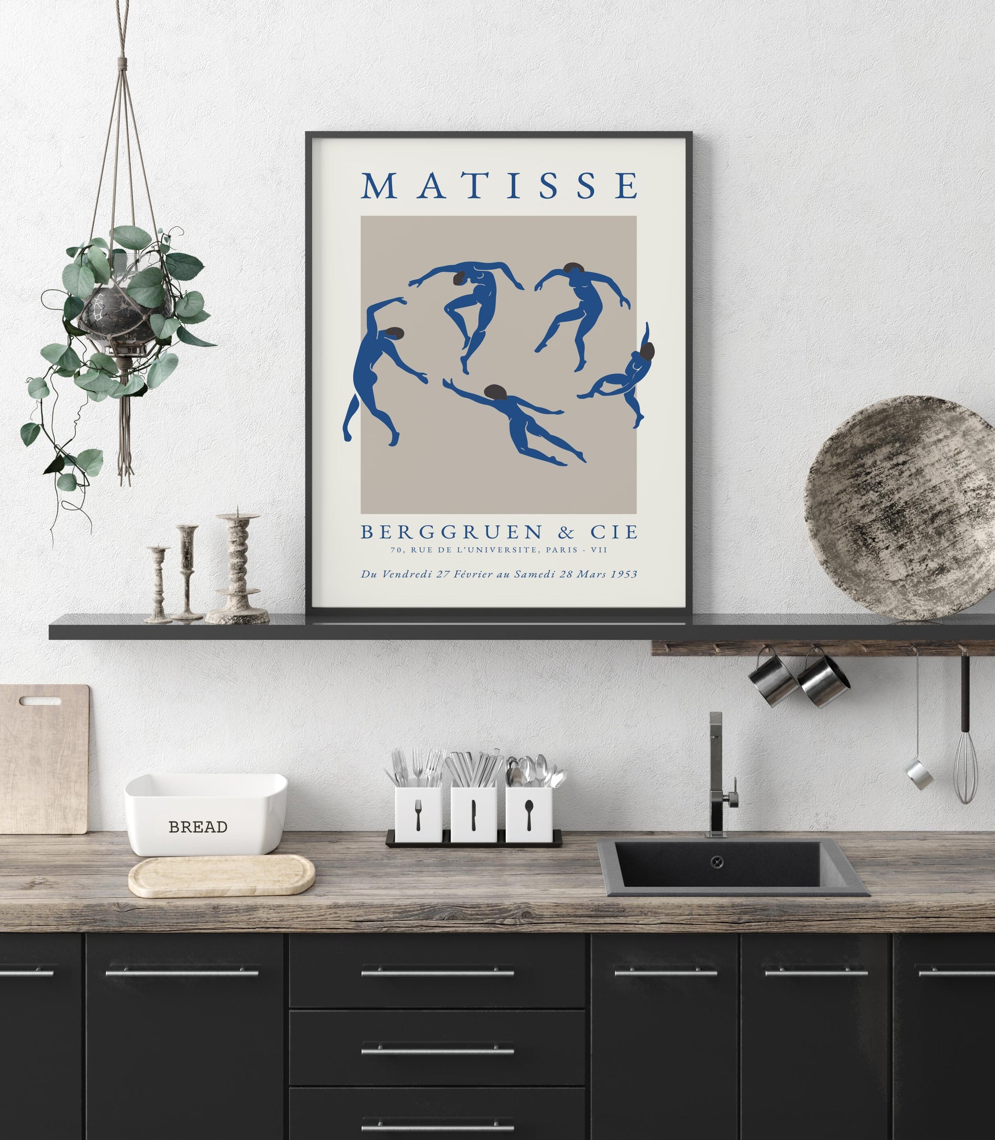 Matisse dance poster in blue