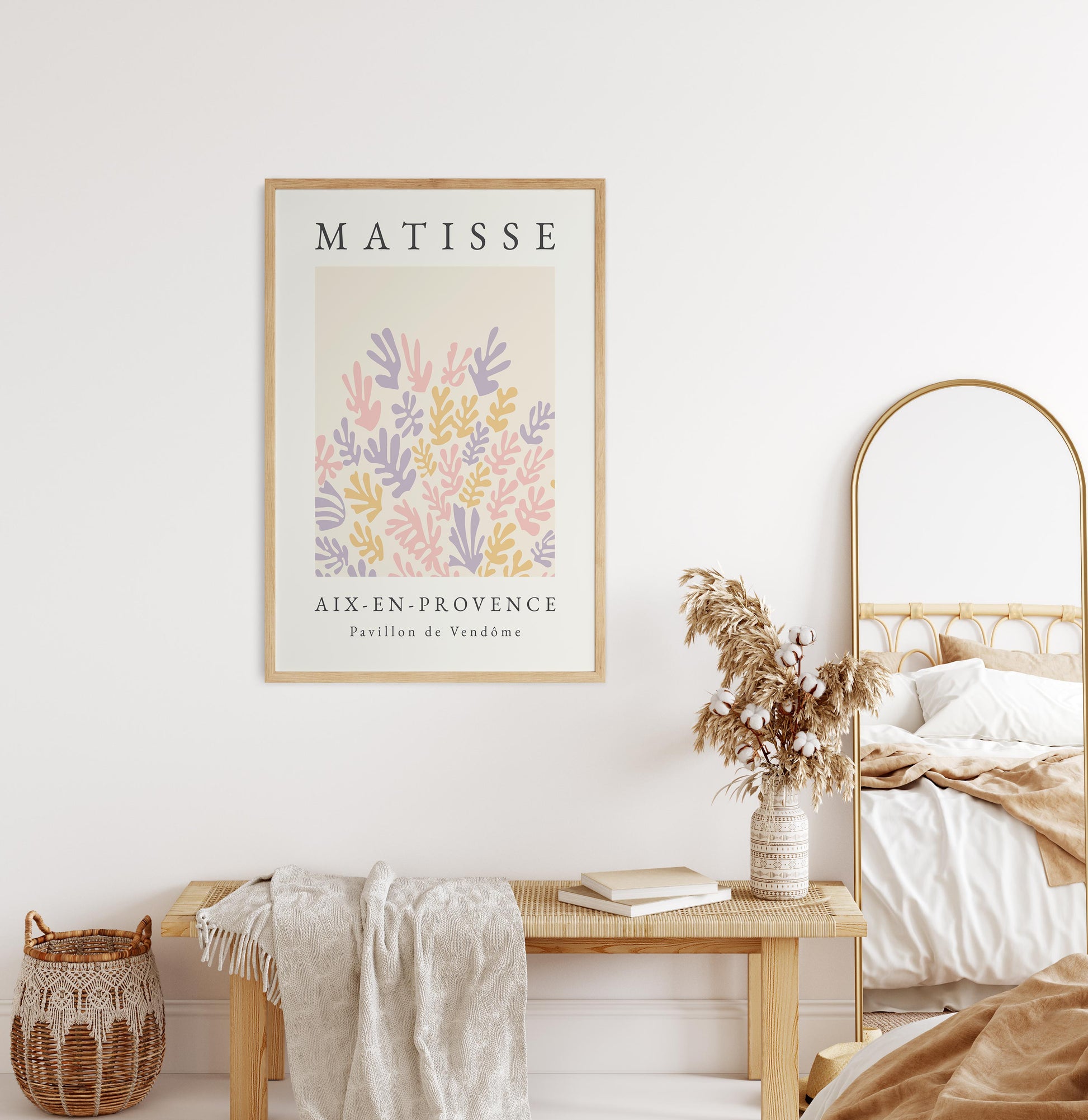 Matisse wall art print in pastel colours
