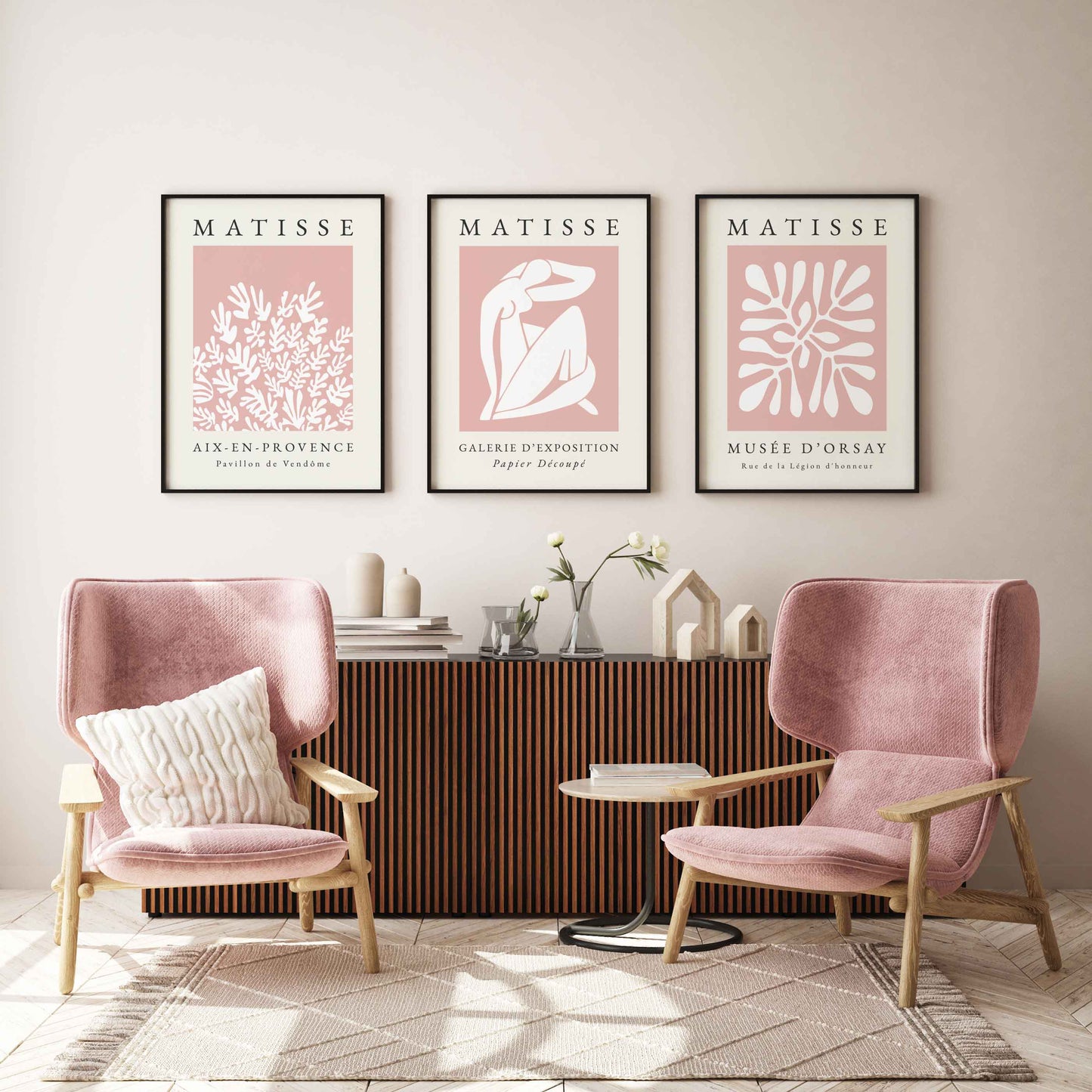 Set of Matisse Prints in Pink