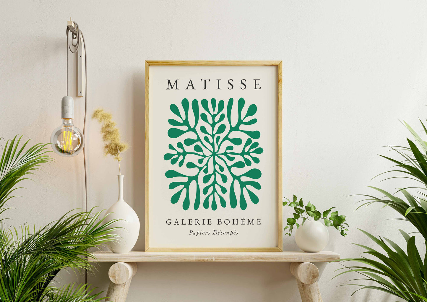 Matisse wall art print in green