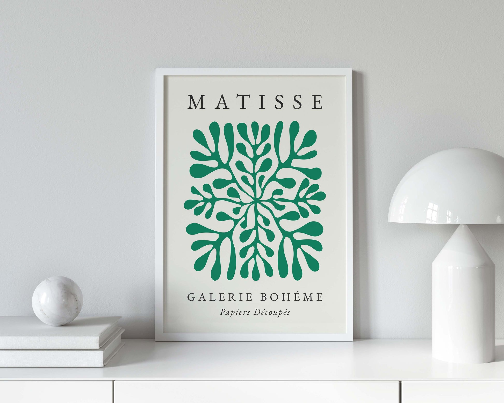 Minimalist green Matisse print
