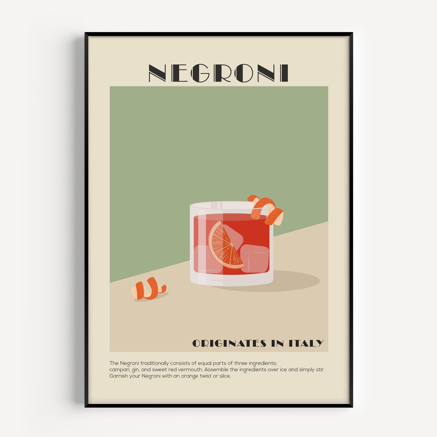 Negroni Cocktail Print