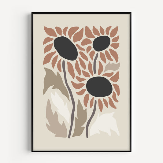 Minimalist Sunflowers Print