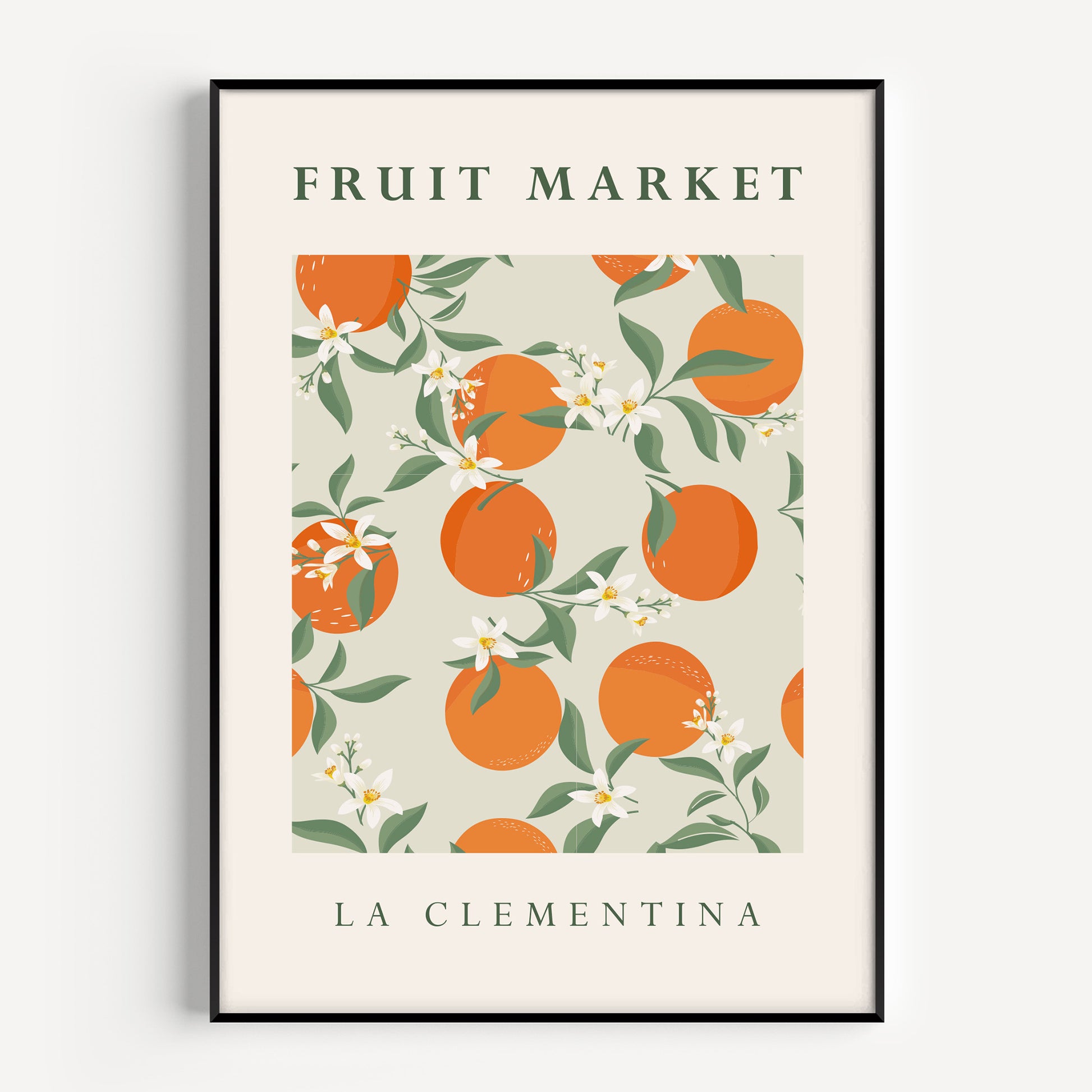 Orange Fruit Market Poster for the kitchen