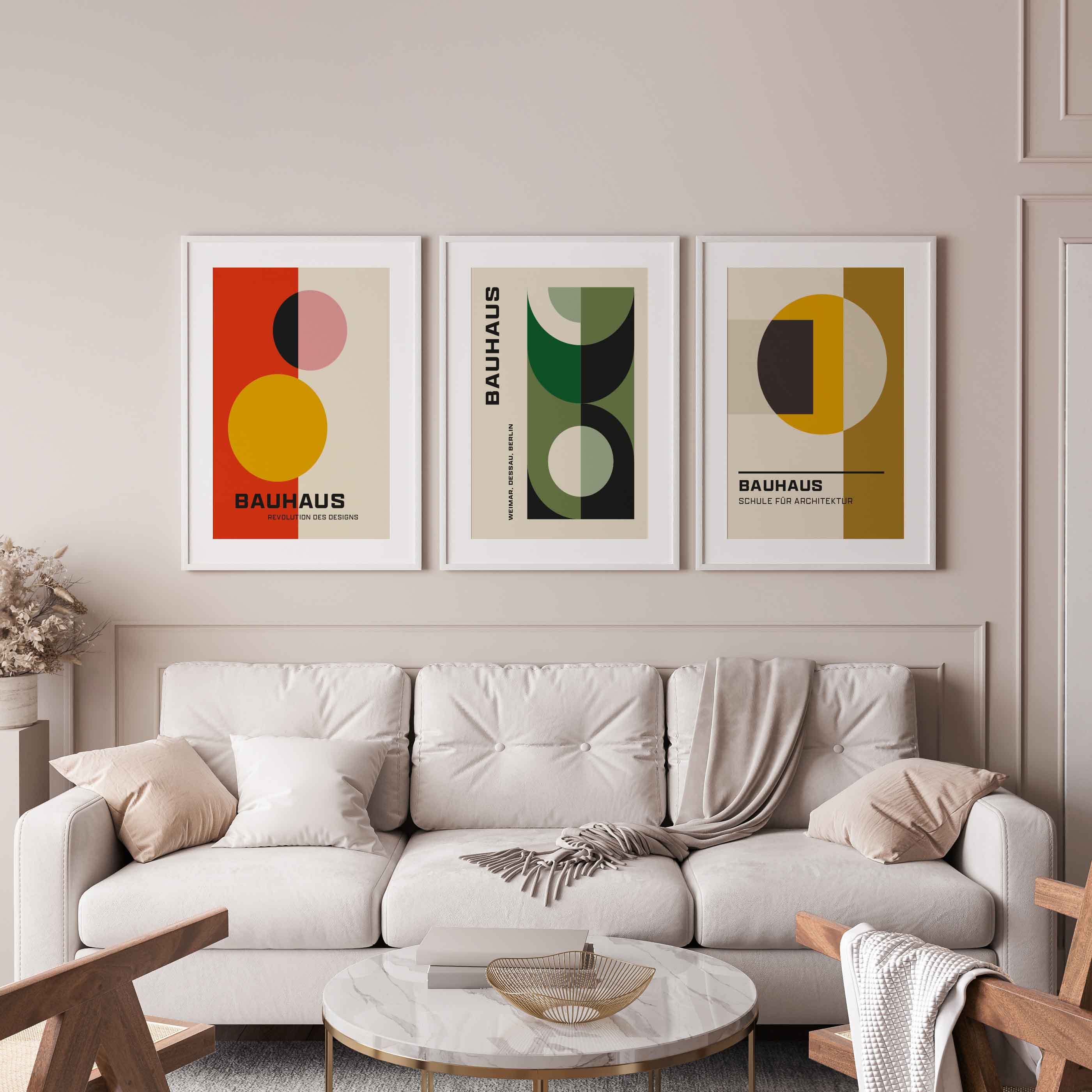 –　Design　Nordic　of　Set　Prints　Bauhaus　House