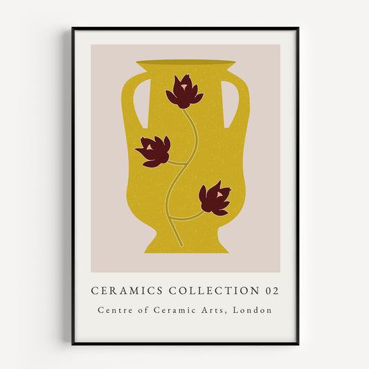 Yellow vase exhibition print